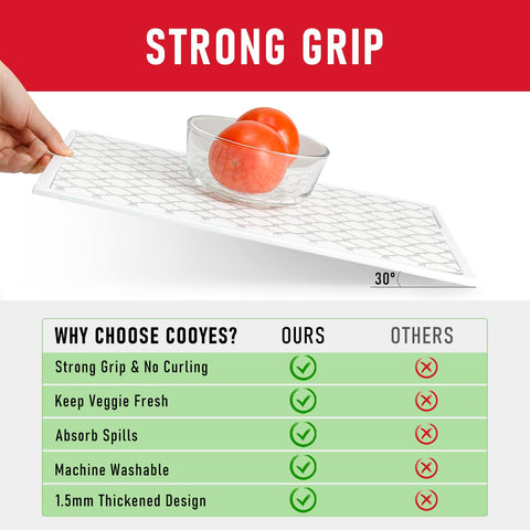 Cooyes liner absorbs moisture from fruit and vegetables