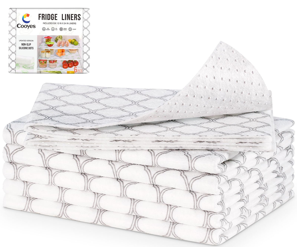 Cooyes non-slip points on the back keep the liner from sliding in the fridge