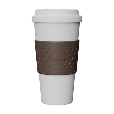 Copco Acadia 16 oz travel mug with spill-proof lid, ideal for commuting and on-the-go beverages.
