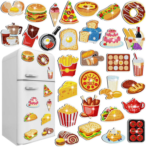 Copkim 30-pcs Diamond Art Magnets kit contents for easy home décor.