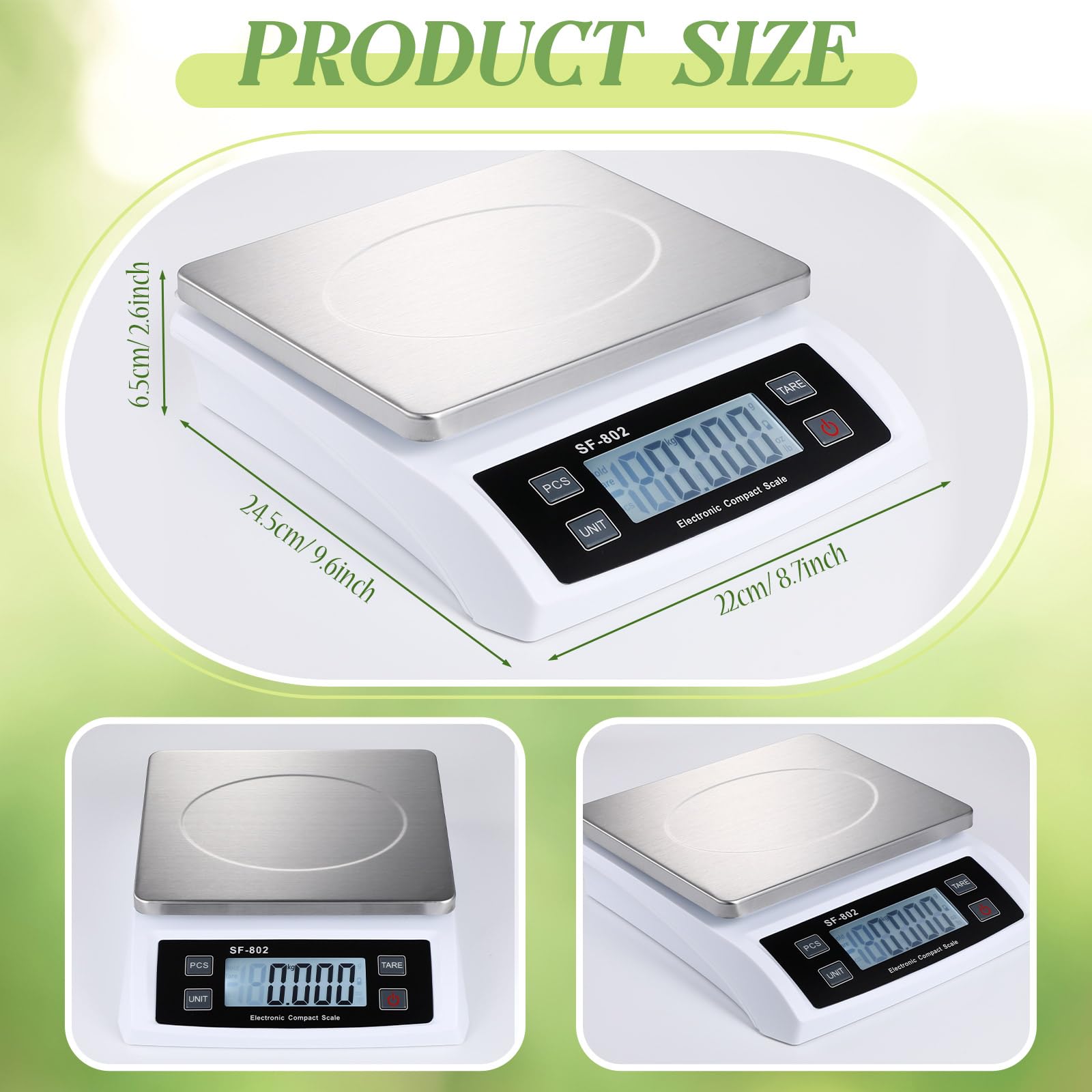 Copkim commercial food scale with LCD display for clear readings