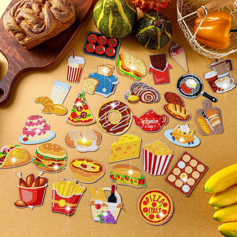 Copkim 3.15-inch diamond art magnets show compact, fridge-friendly size.