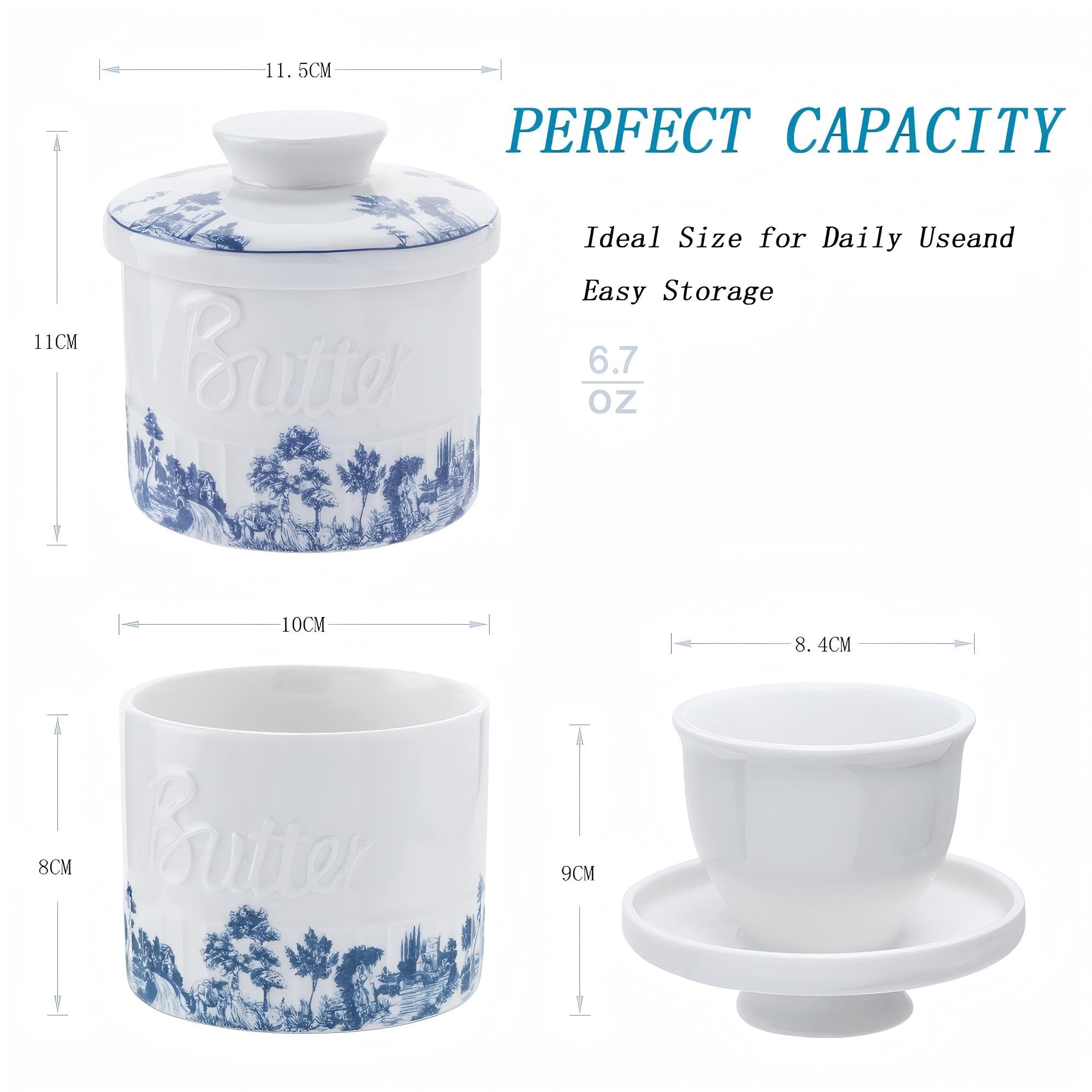 COPORISO butter crock on countertop enhances kitchen aesthetics