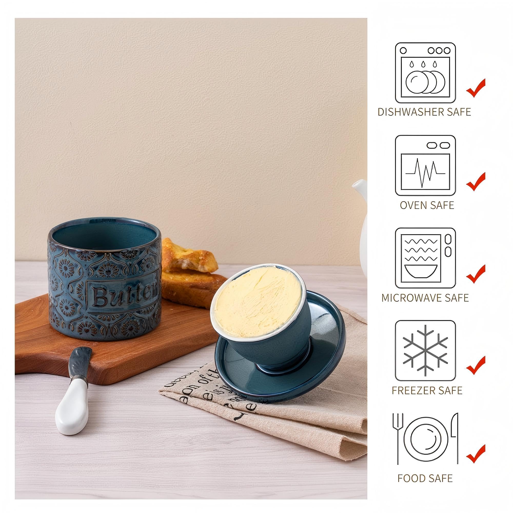 COPORISO butter crock is dishwasher-safe for quick cleanup.