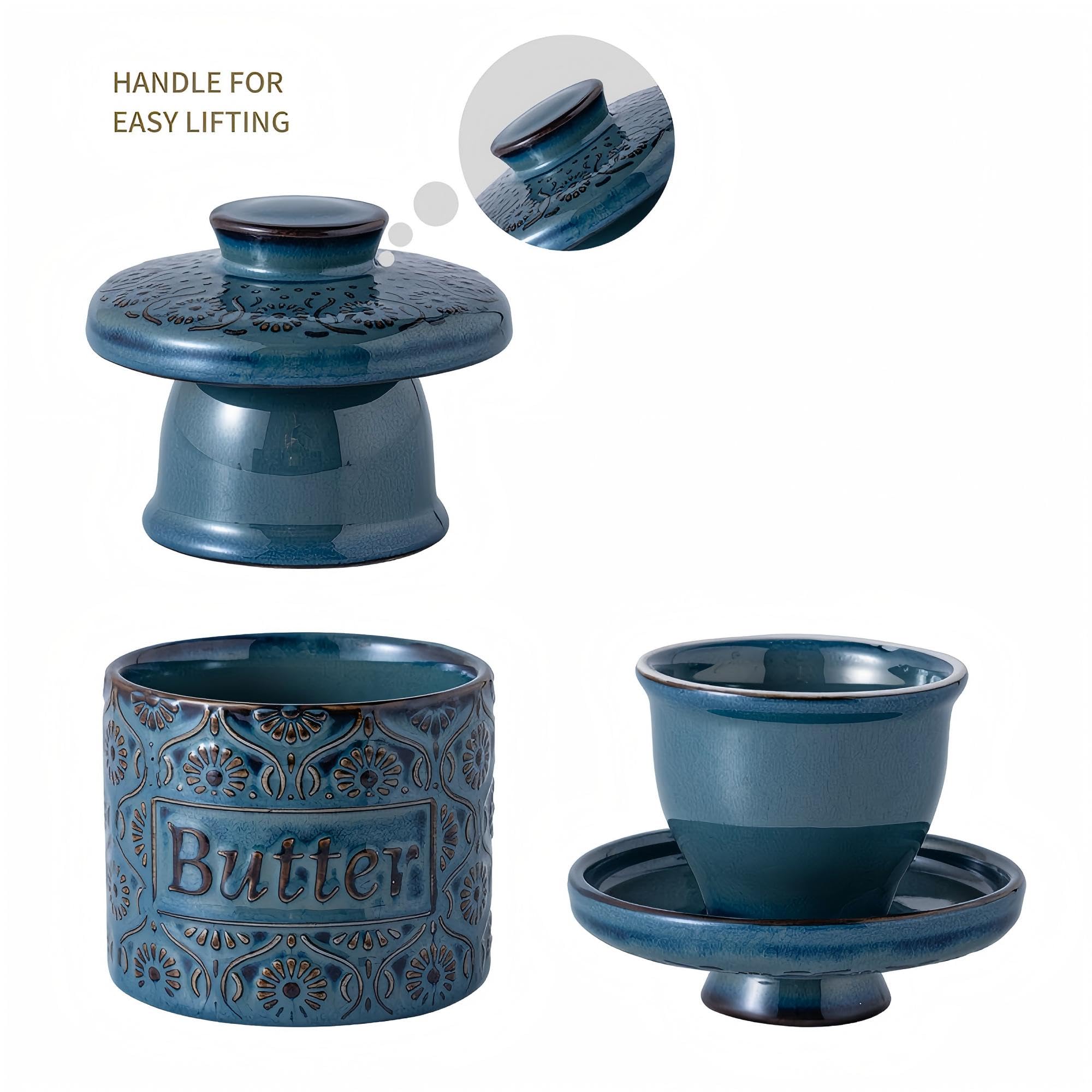 COPORISO stylish butter keeper complements any kitchen counter decor.