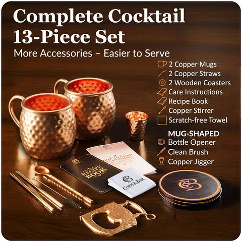 Copper Bar gift box: elegant packaging for copper mugs as a gift.
