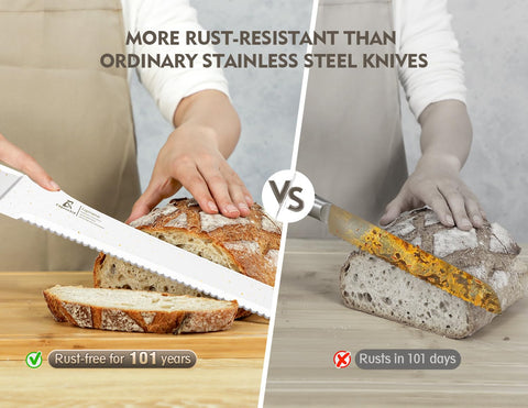 CoquusAid Japanese high-carbon stainless steel blade ensures durable, hygienic performance.