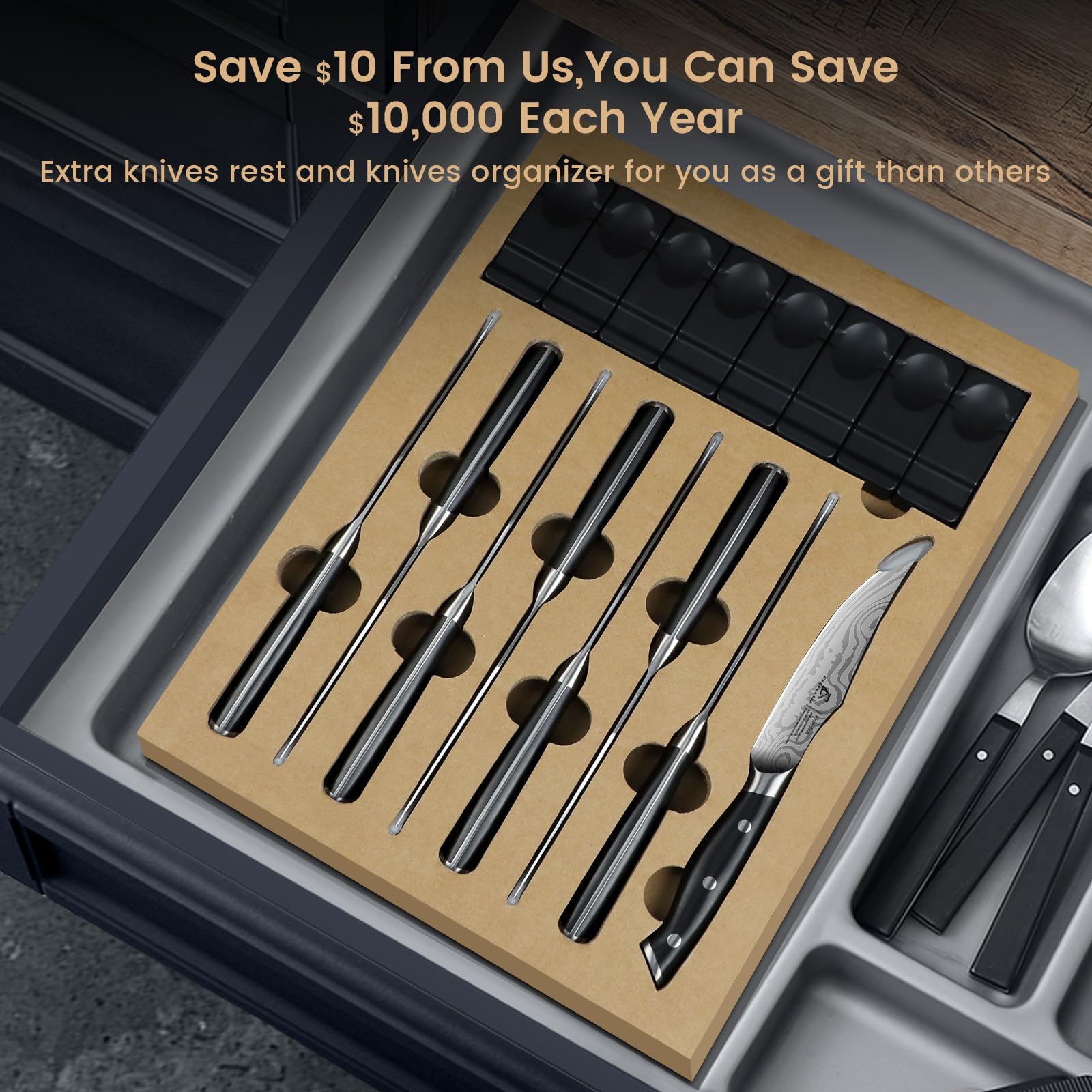 CoquusAid rust-resistant high-carbon steel preserves sharpness over time.