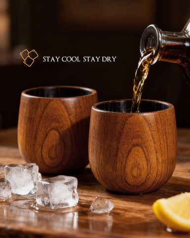Coralogo wooden glass showcases natural grain while staying durable for daily use