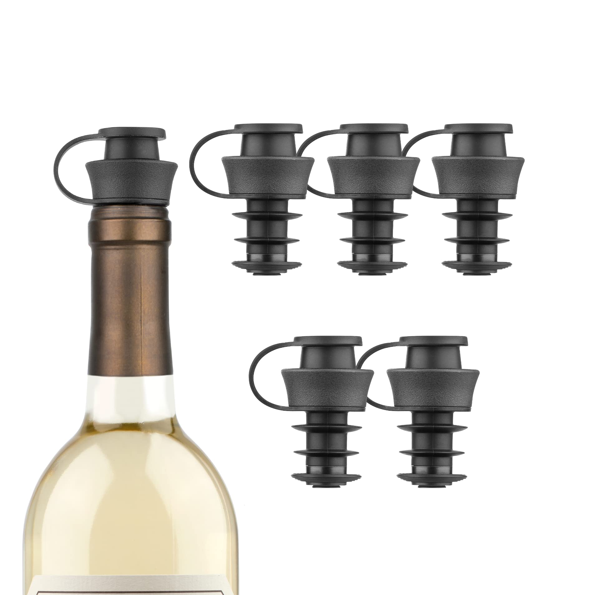 CORAVIN Pivot Stoppers in bottle seal preserves wine flavor after opening.