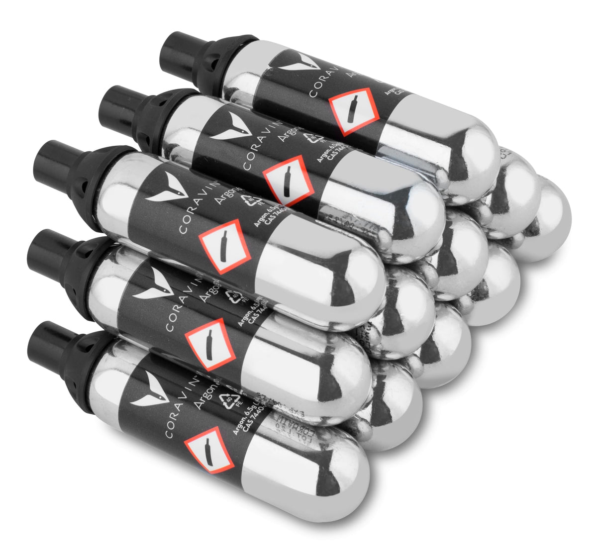 Coravin Pure Argon capsules 12-pack for wine preservation and freshness.