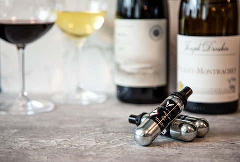 Coravin Pure Argon capsules Timeless and Pivot compatibility for preserved wine freshness.