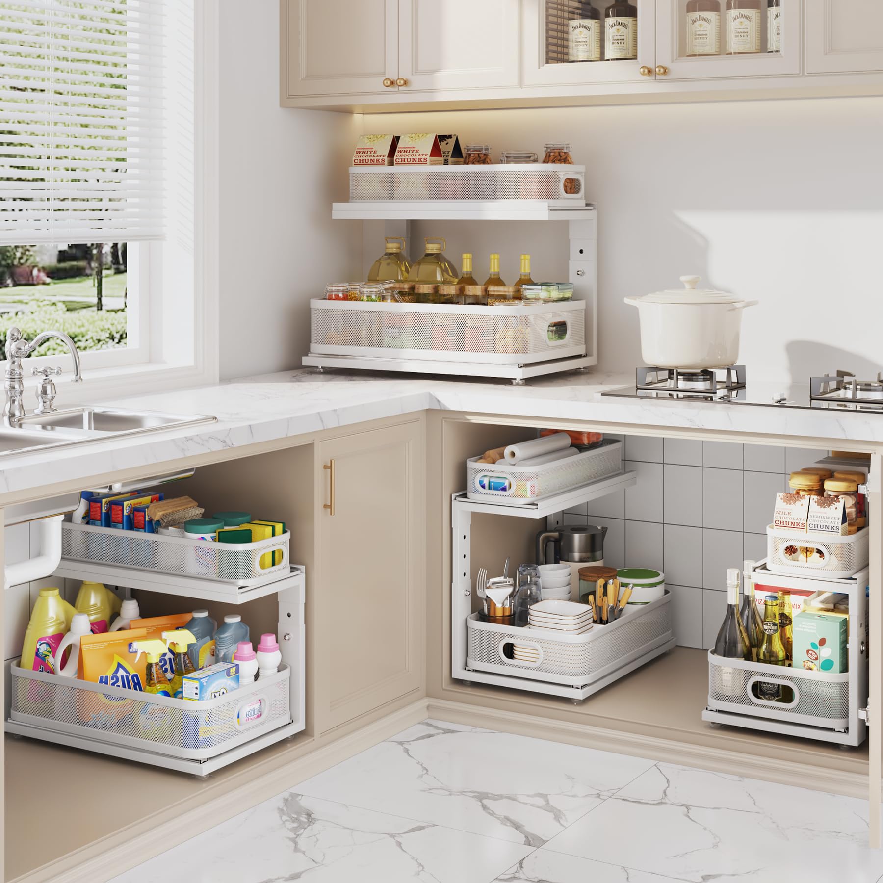 Corbyles bathroom and kitchen storage solution for versatile organization.
