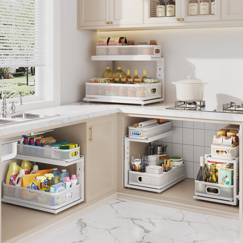 Corbyles bathroom and kitchen storage solution for versatile organization.