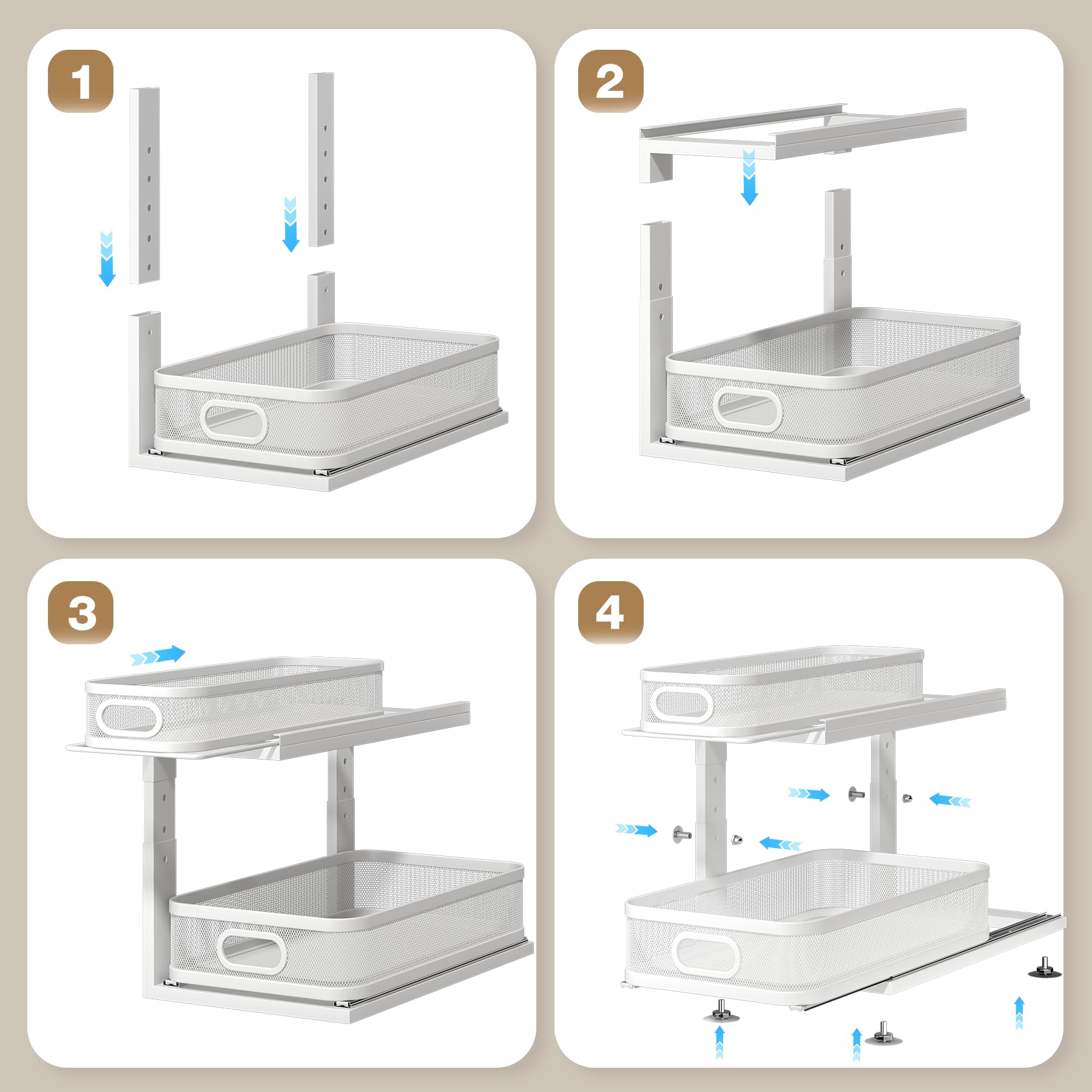 Corbyles easy-assembly setup gets you organized in minutes.