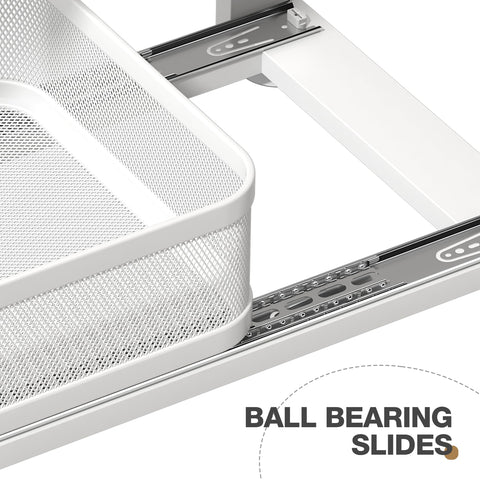 Corbyles two-tier mesh design holds large bottles and small items securely.