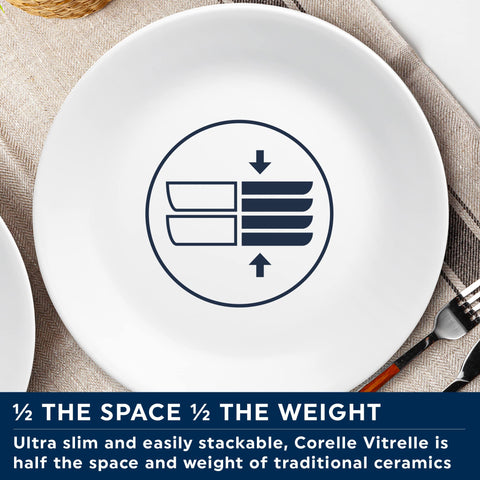 Corelle Bella Faenza eco-friendly glass emphasizes sustainability and durable performance