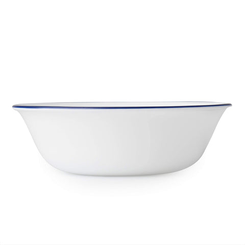 Corelle blue-rimmed bowls add color to table settings