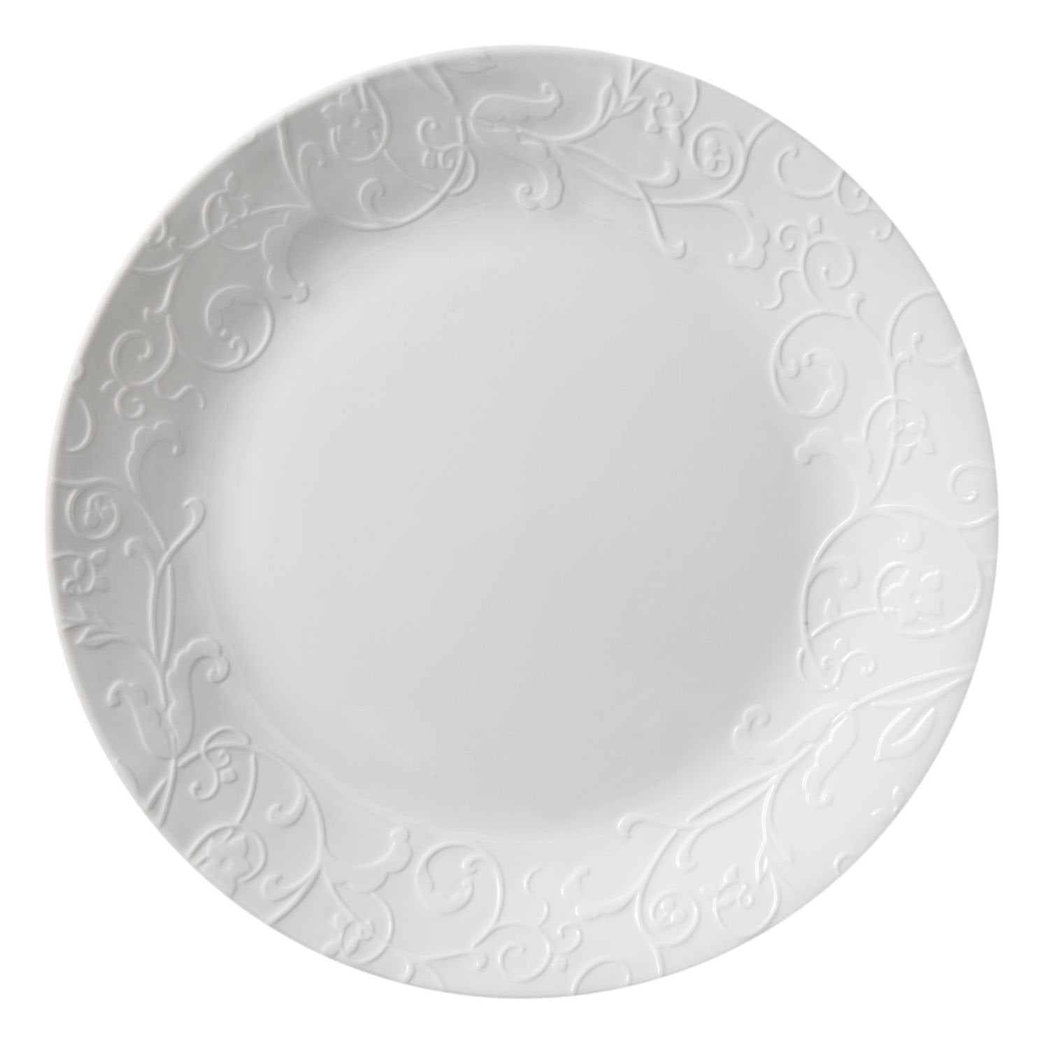 Corelle Coordinates embossed Bella Faenza dinner plate for elegant everyday dining.