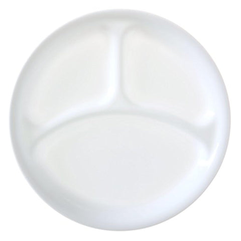 Corelle Coordinates Winter Frost White 10.25-inch plate set of 8 for everyday meals.