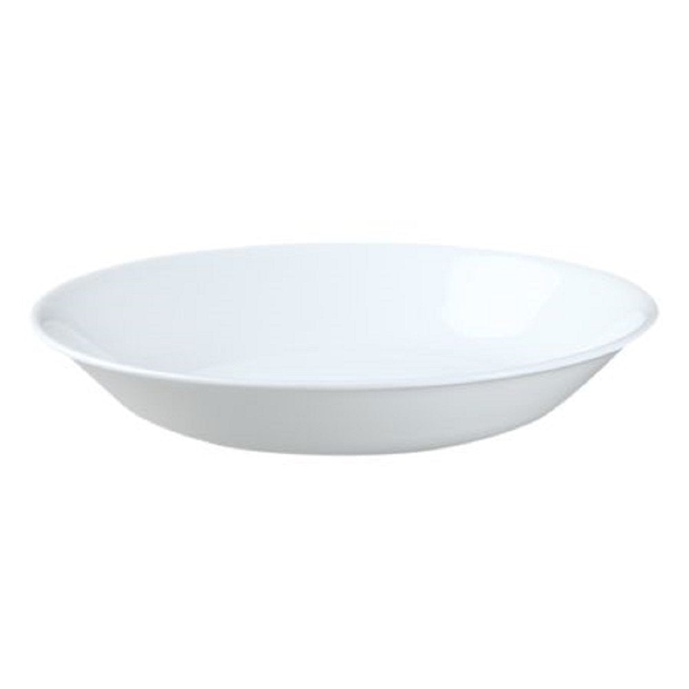Corelle Coordinates Winter Frost White pasta bowl, 20oz capacity, ideal for everyday meals.