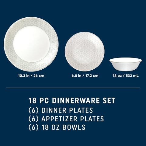 Corelle Knox appetizer plate for modern table styling and easy care.