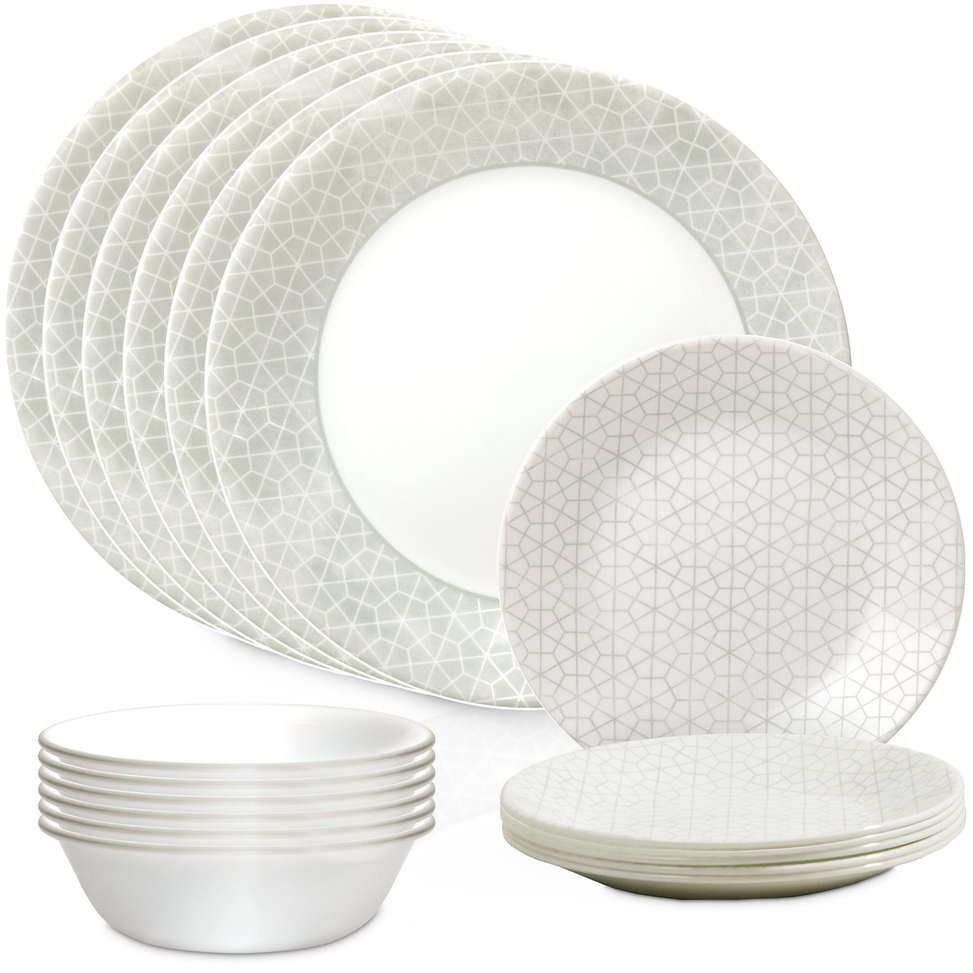 Corelle Knox dinner plate with triple-layer glass for durable everyday use.