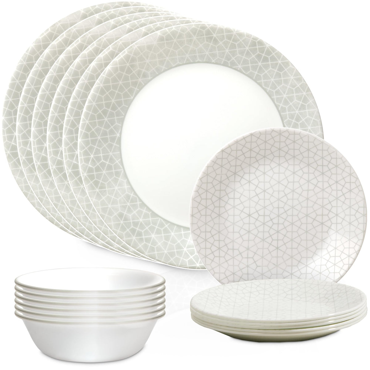 Corelle Knox dinner plate with triple-layer glass for durable everyday use.