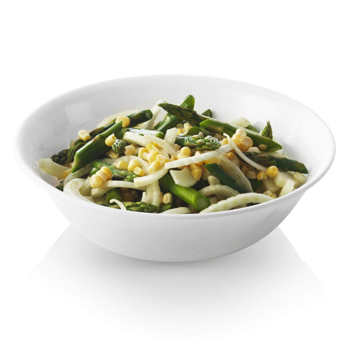 Corelle Livingware 1-quart serving bowl in Winter Frost White, durable and easy to stack, ideal for gatherings.
