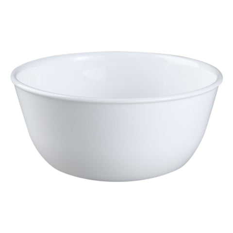Corelle Livingware Super Soup Bowl 28oz in Winter Frost, microwave and dishwasher safe.