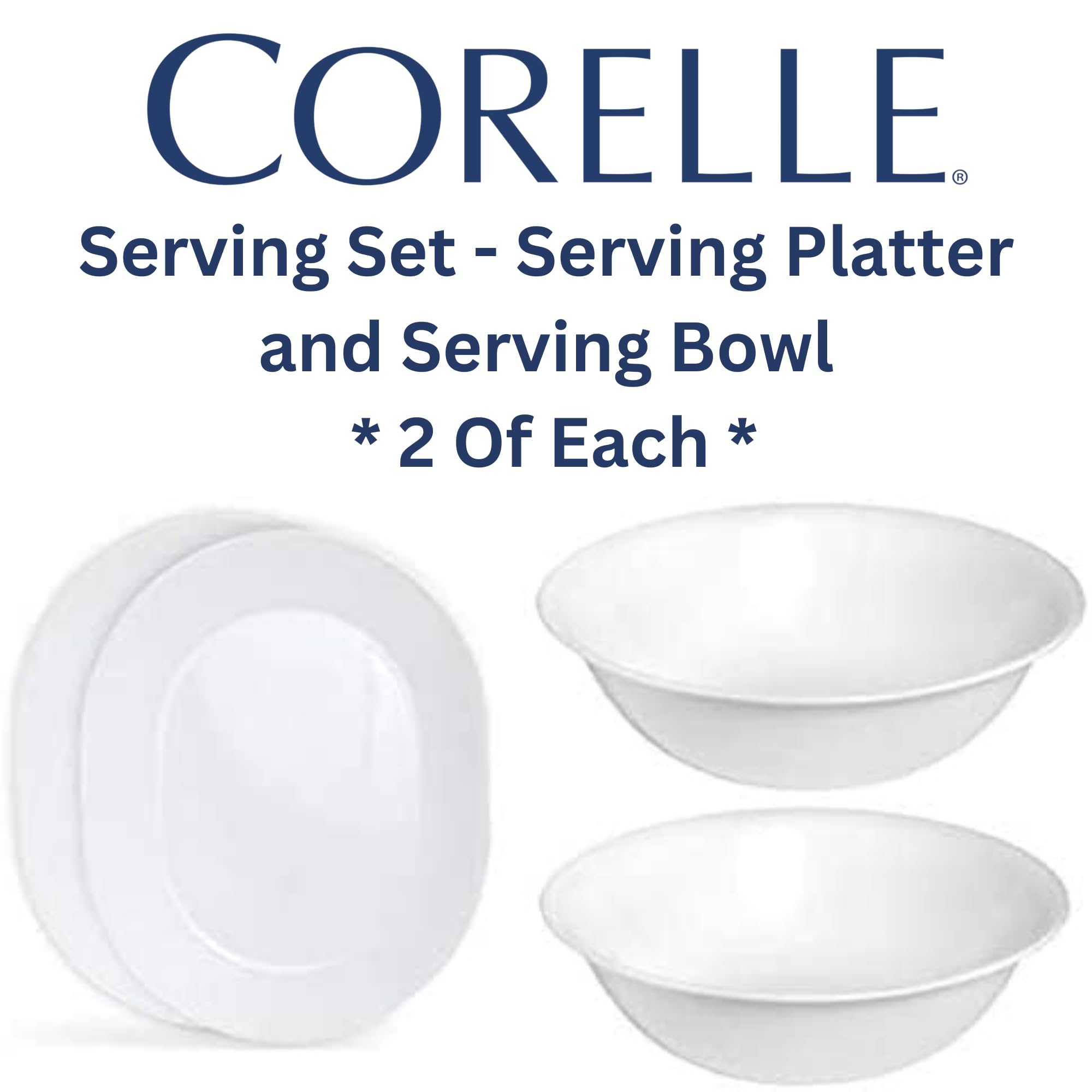 Corelle Winter Frost White dinnerware, made in the USA, with durable, chip-resistant design.