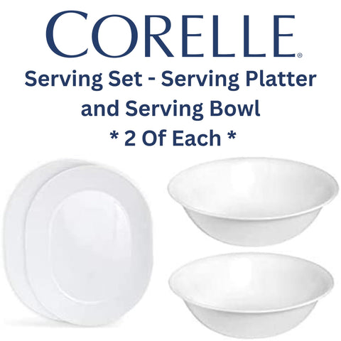 Corelle Winter Frost White dinnerware, made in the USA, with durable, chip-resistant design.