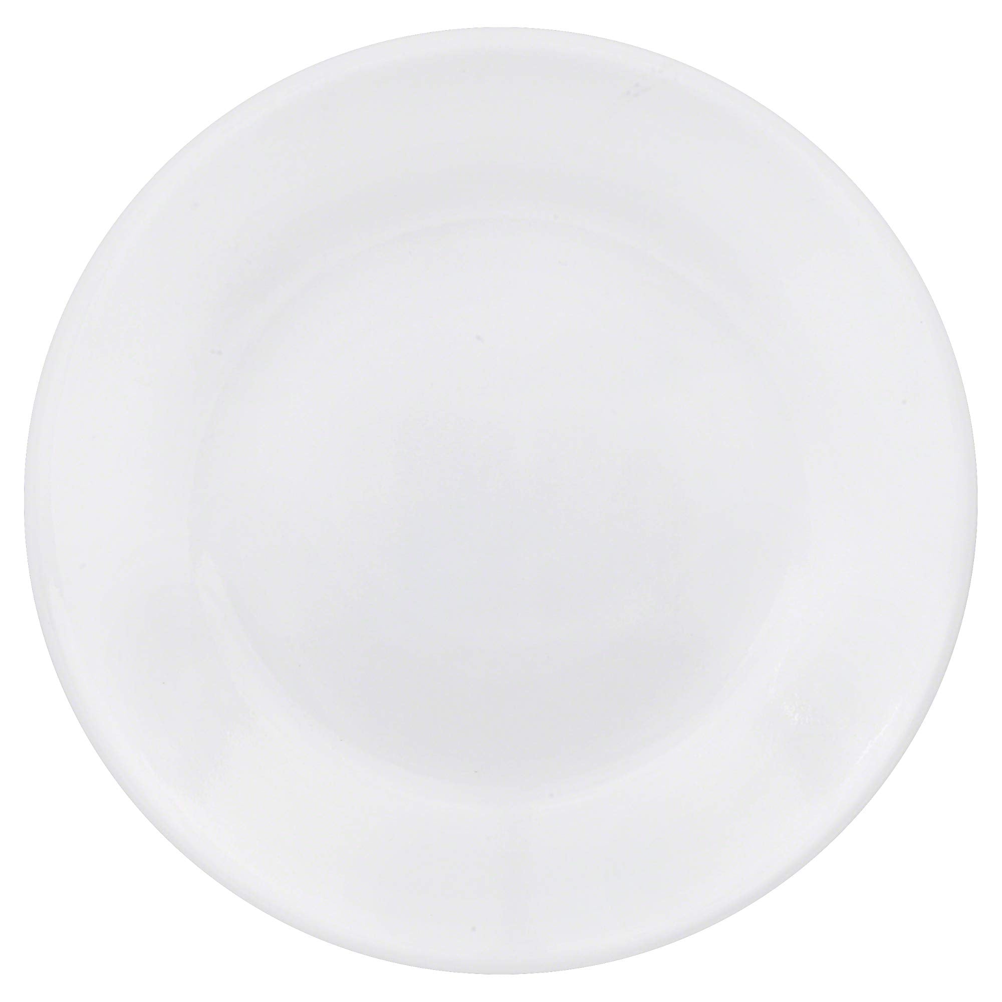 Corelle Vitrelle 6-3/4-inch plates stacked neatly, showing space-saving storage.