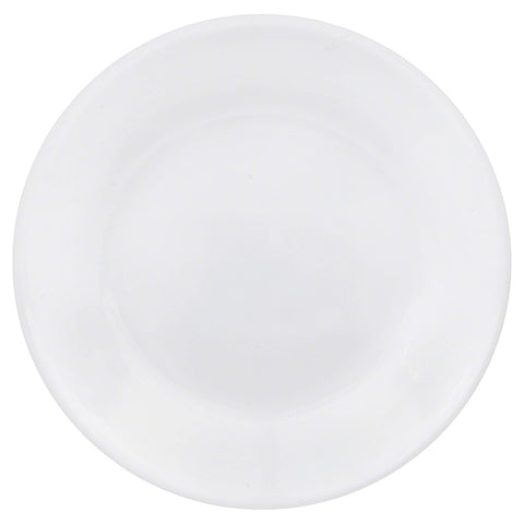 Corelle Vitrelle 6-3/4-inch plates stacked neatly, showing space-saving storage.