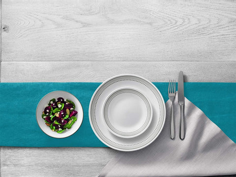 Corelle Vitrelle dishware is dishwasher and microwave safe for busy kitchens.