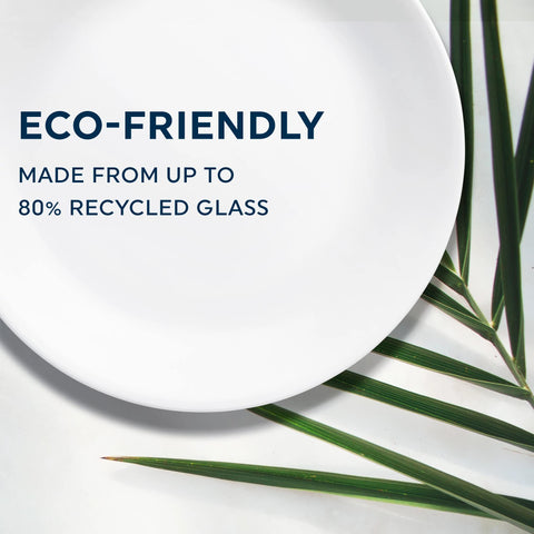 Corelle Vitrelle dishwasher-safe plates for quick cleanup after dining.