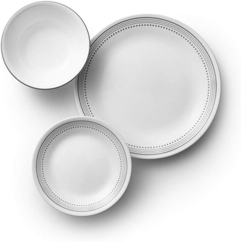 Corelle Vitrelle lightweight triple-layer glass shows durability and easy stacking.