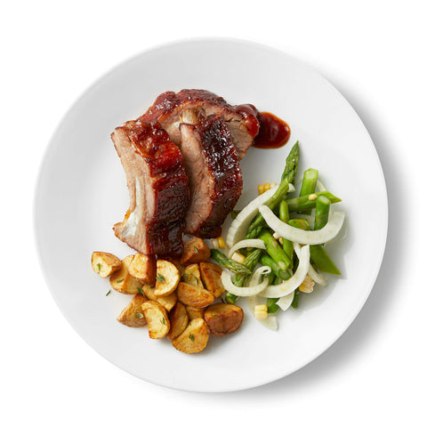 Corelle Vitrelle Winter Frost stackable dishware saves cabinet space.