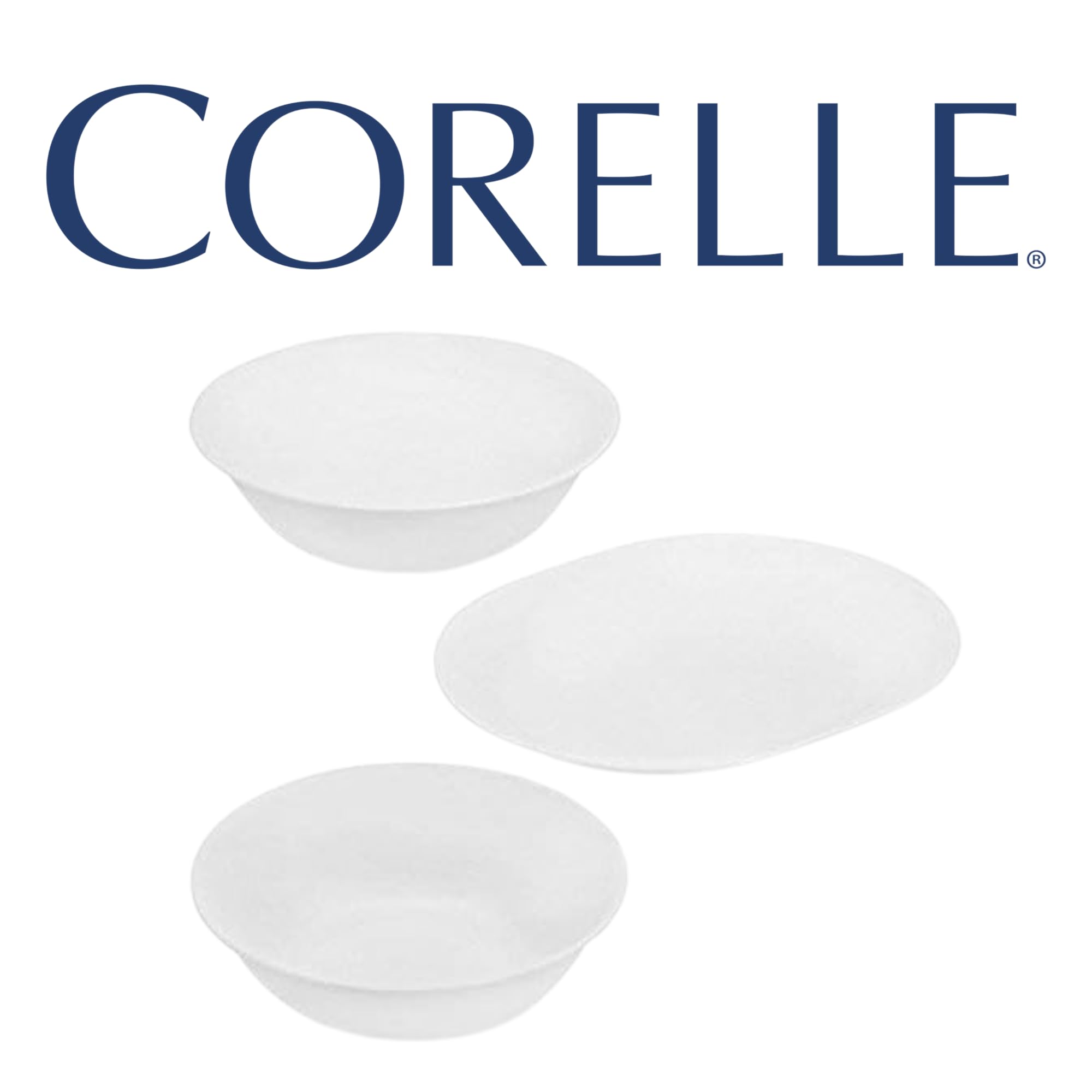 Corelle White 2qt bowl ready for serving salads and side dishes