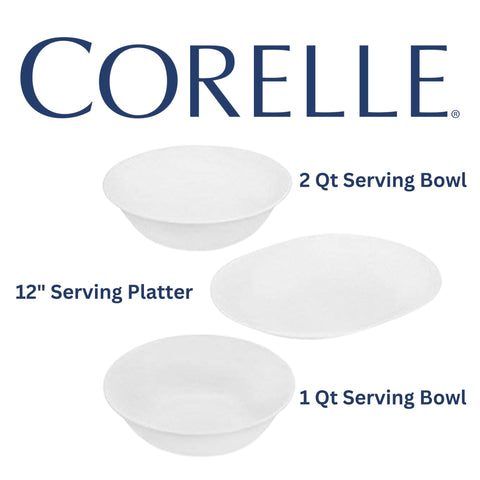 Corelle White oval platter 12.25in presented for sharing mains