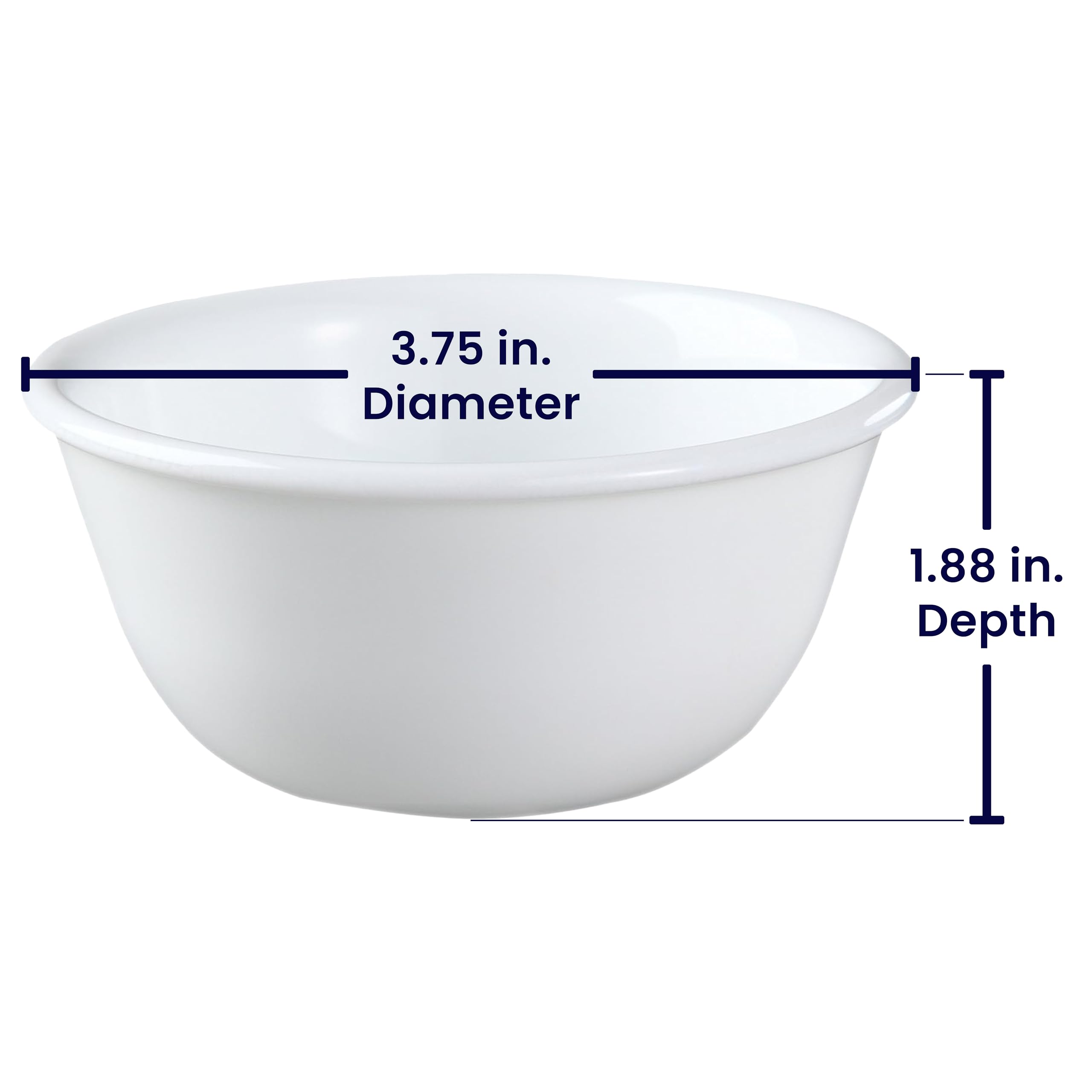 Closeup of Corelle ramekins highlighting Vitrelle durability for everyday meals.