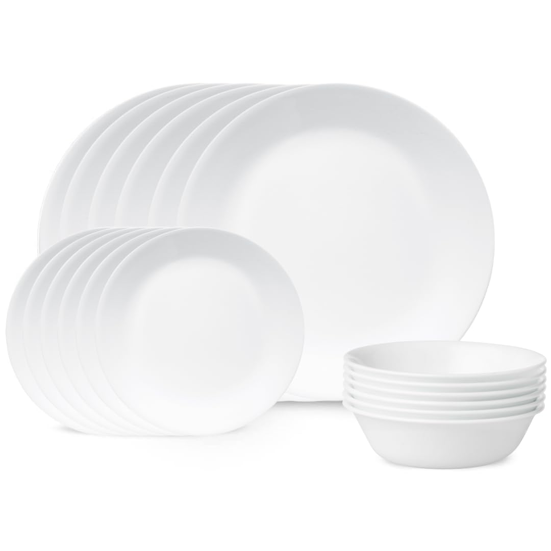 Corelle Winter Frost White dinner plates for everyday meals