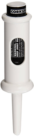 Cork Pops White 6.5-inch original wine bottle opener in a compact design for quick cork removal.