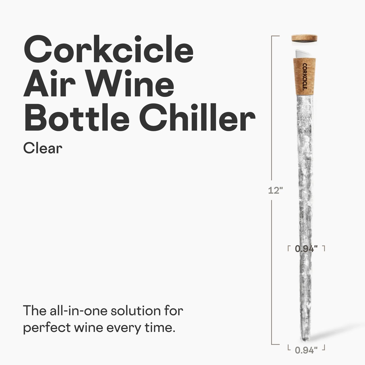 Corkcicle Air cools reds to cellar temp in 15 minutes for better aroma.