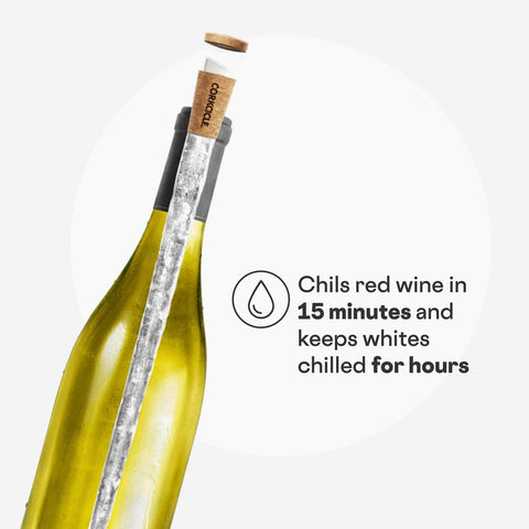 Corkcicle Air keeps whites cold for up to an hour during meals.