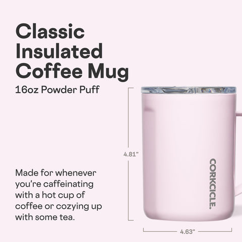 Corkcicle Classic Mug features easy-grip flat sides for comfortable one-handed sipping.