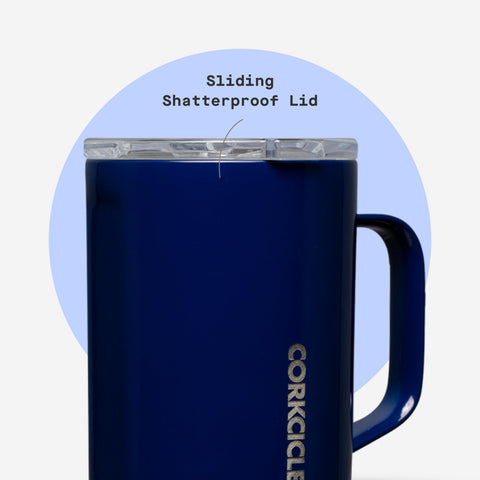 Corkcicle Classic Coffee Mug silicone bottom keeps mug steady on surfaces