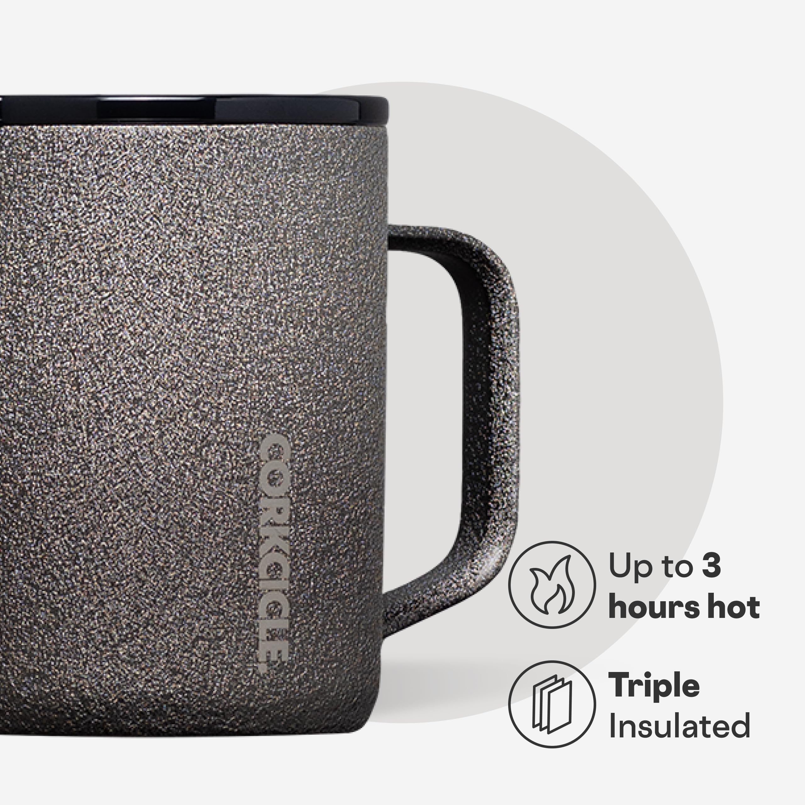 Corkcicle Classic Coffee Mug silicone bottom prevents slips on smooth surfaces