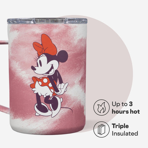 Corkcicle Classic Mug sixteen-ounce fits in car cup holders for on-the-go warmth.