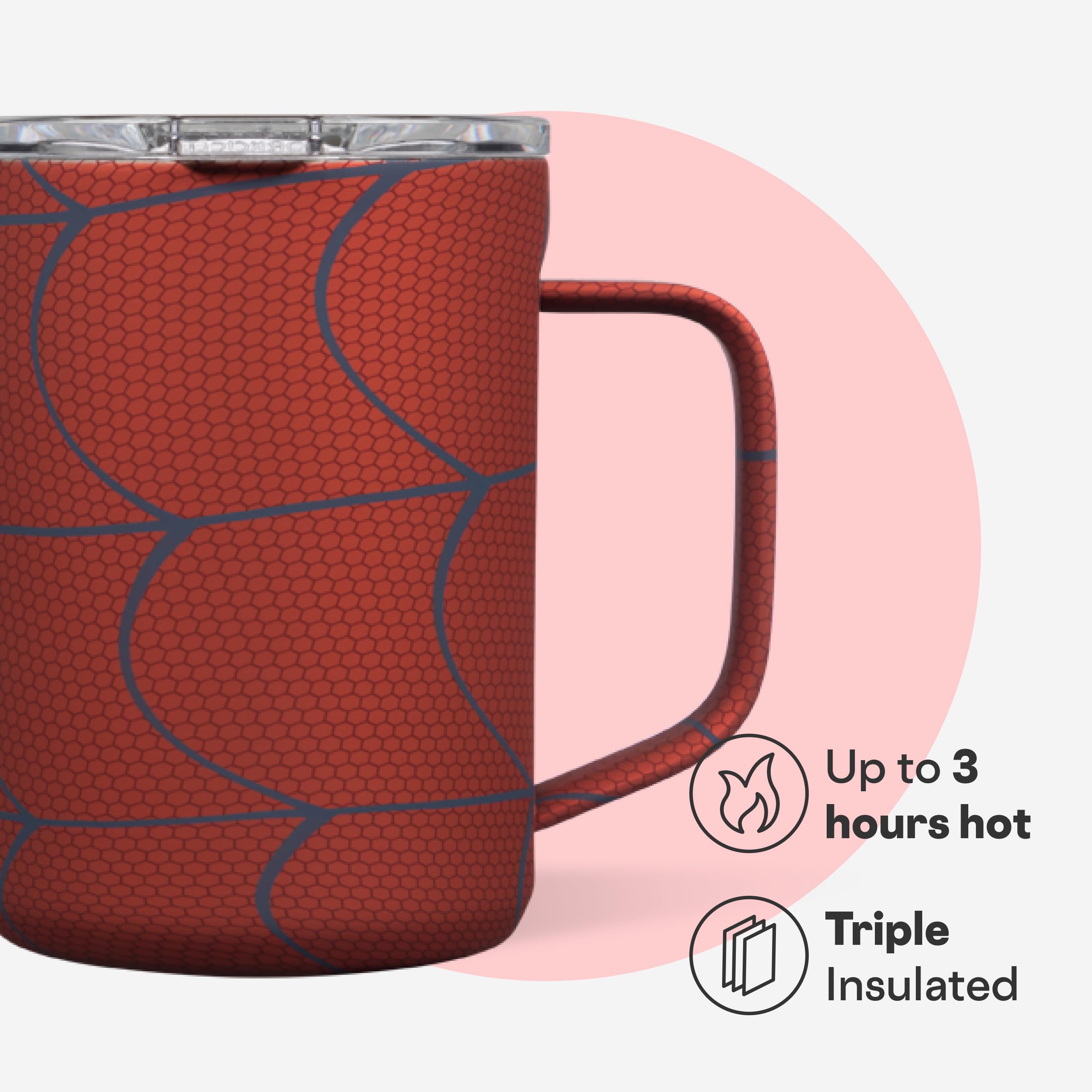 Corkcicle Classic Coffee Mug sliding lid, prevents spills on the go